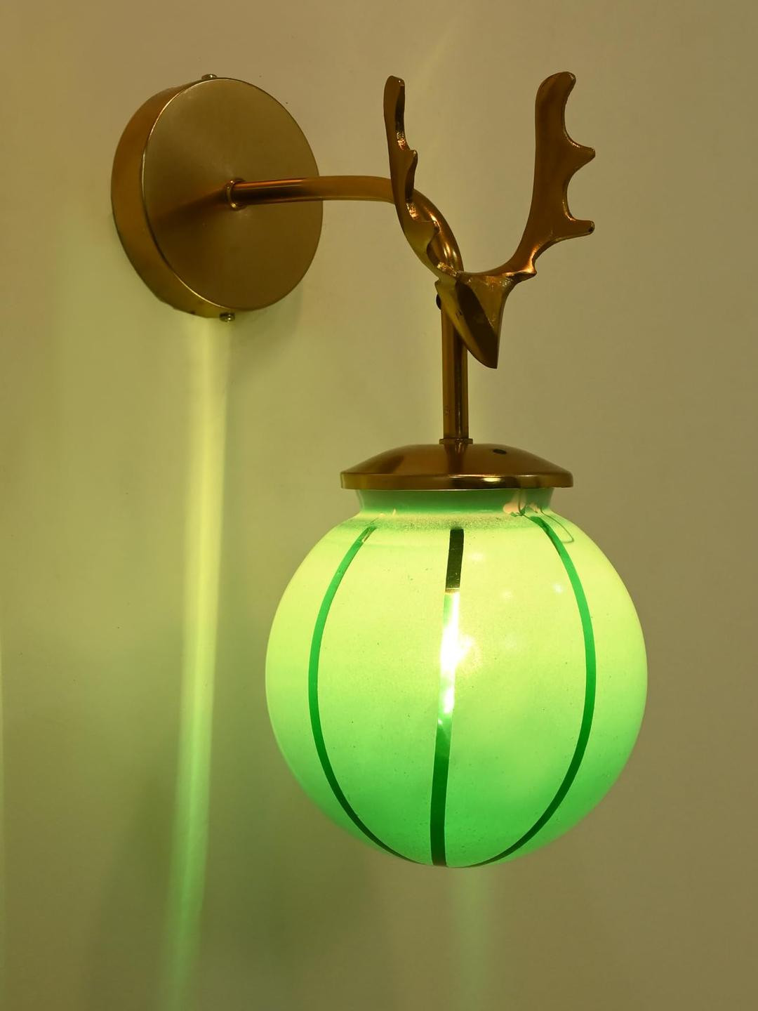 Somil Designer Green Glass Wall Lamp