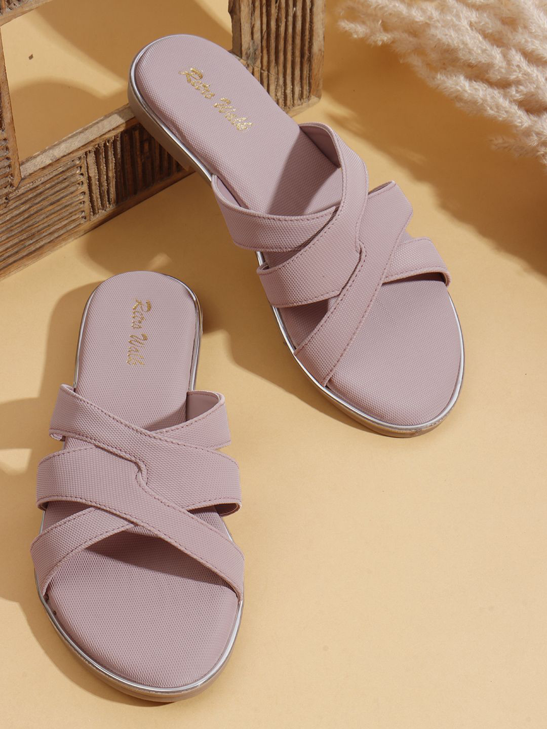 Retro Walk Women Slip-On Open Toe  Flats