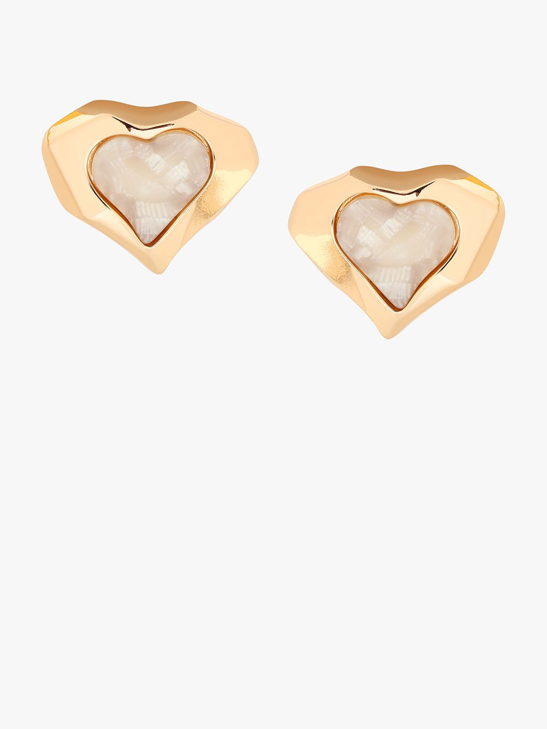 Kazo Puff Love Heart Shaped Studs Earrings