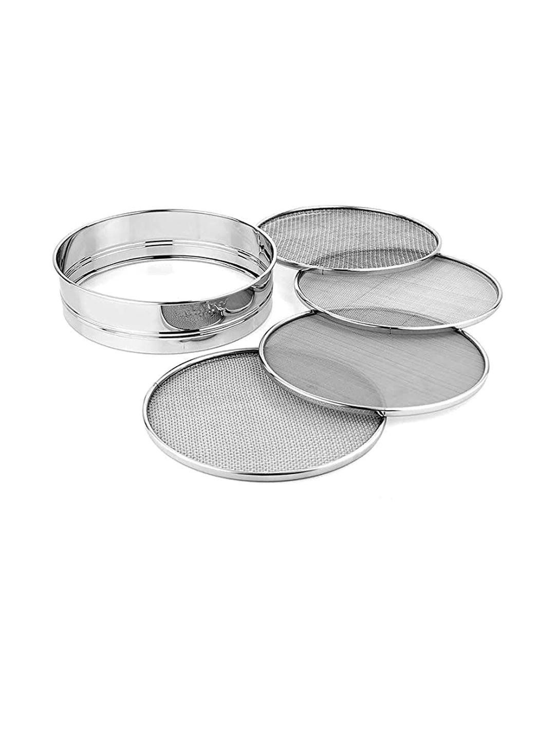 Konquer TimeS Silver 4 in 1 Stainless Steel Interchangeable Sieve