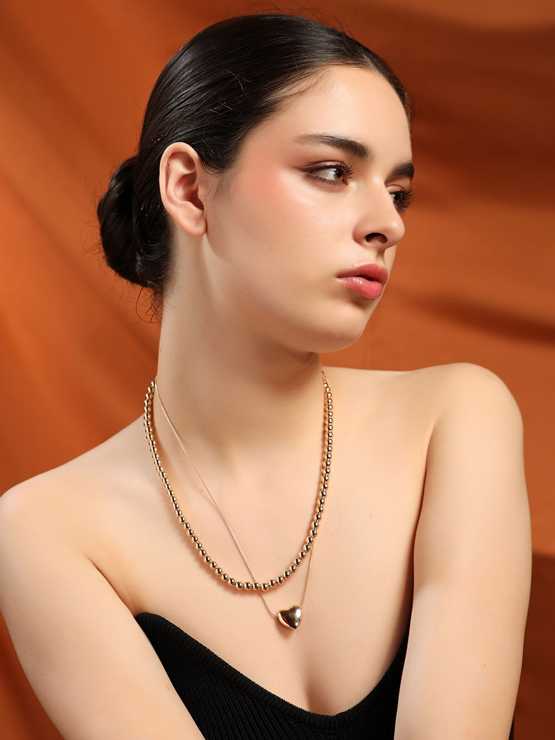 Kazo Vienna Drop Gold-Plated Layered Necklace