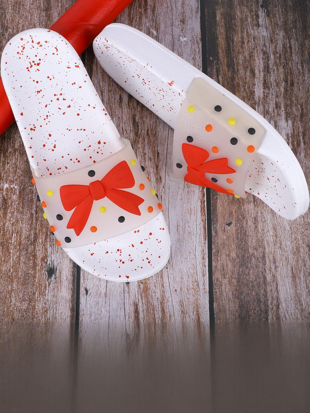 Monoction Women Printed Open Toe Flats