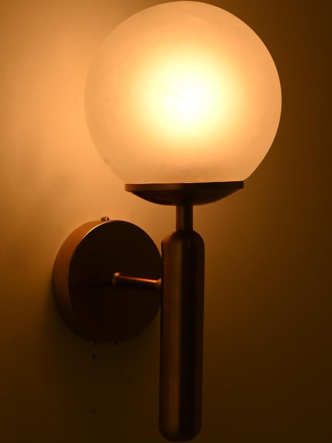 Somil White Designer Glass Wall Night Lamp