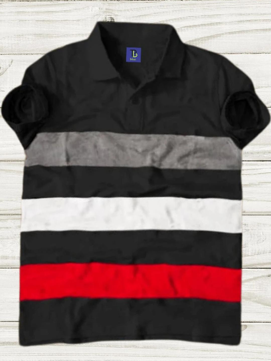 TB BLUE Boys Black Tshirts