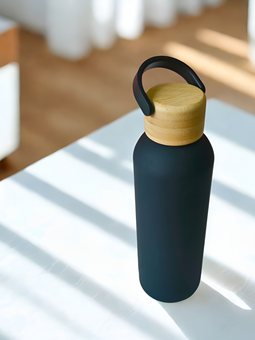 THE HOME CO. Black & Brown Stainless Steel Water Bottle