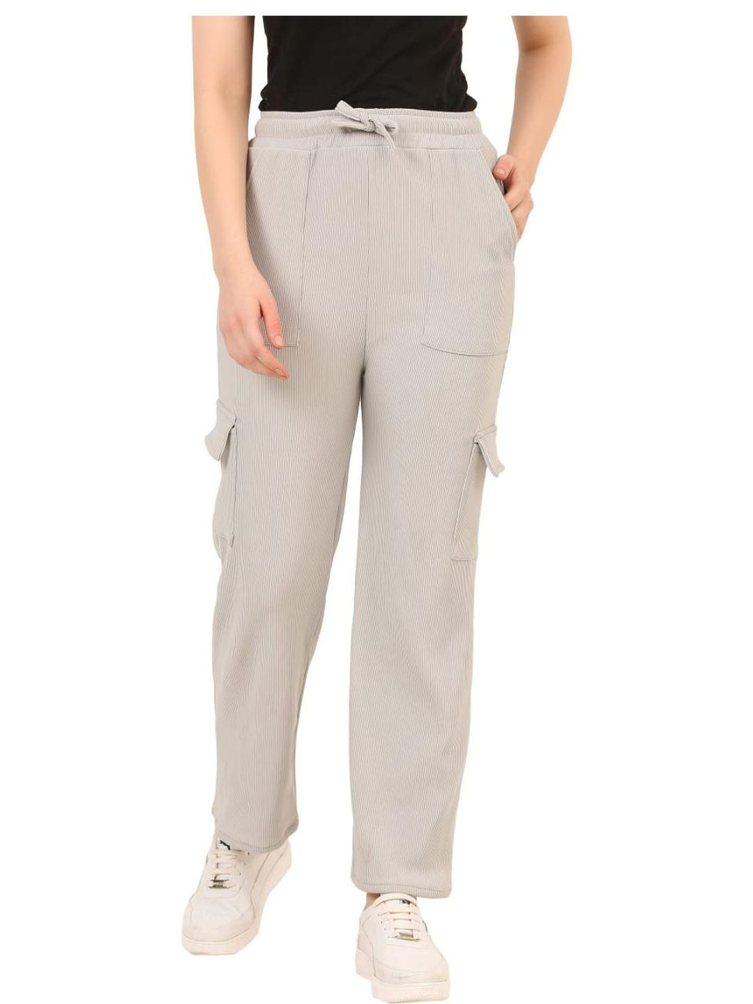 AMNOUR Girls Grey Track Pants