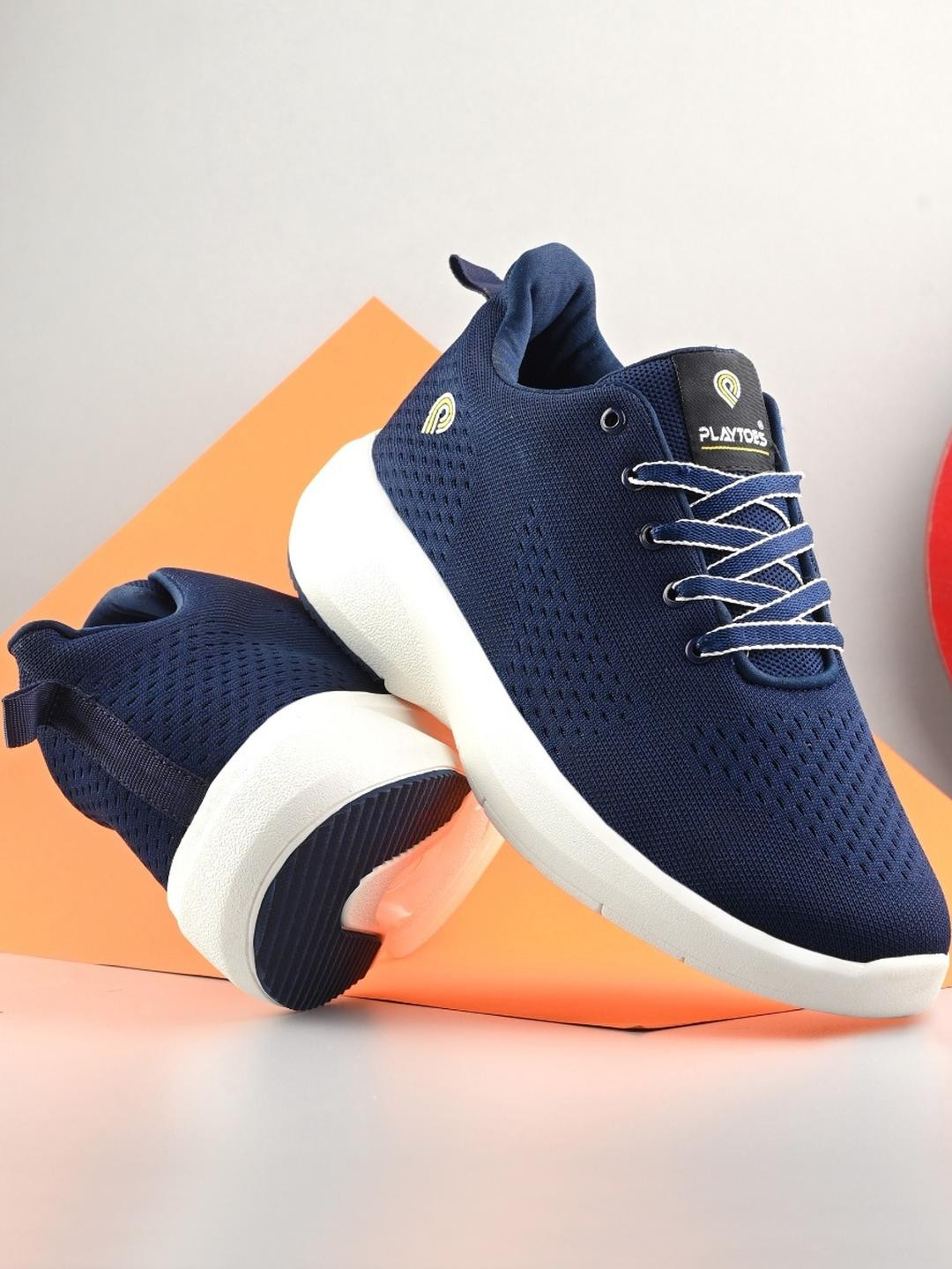 PLAYTOES Men Mesh Running Non-Marking Shoes