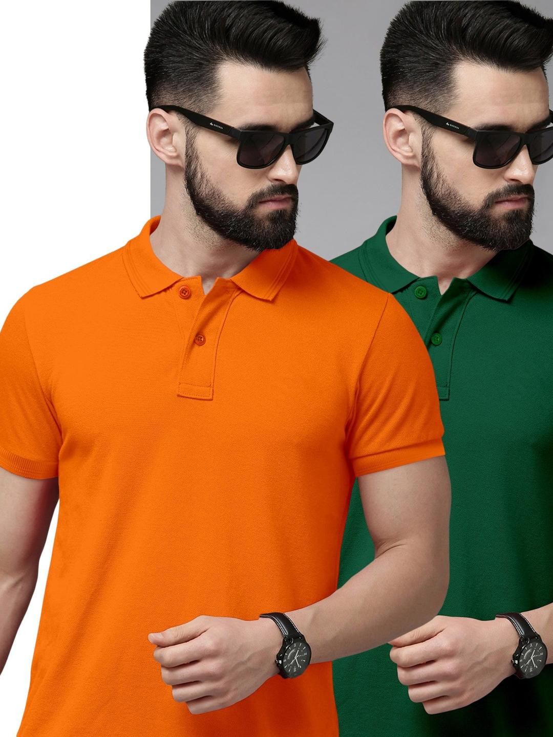 Metronaut Pack of 2 Slim Fit Polo Collar T-shirts