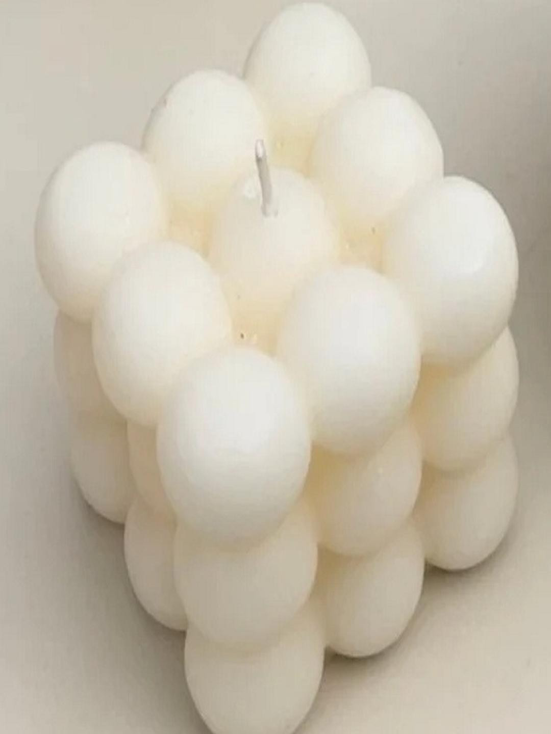 FLICKERS AND FLAME White 2 pieces Pillar Candle