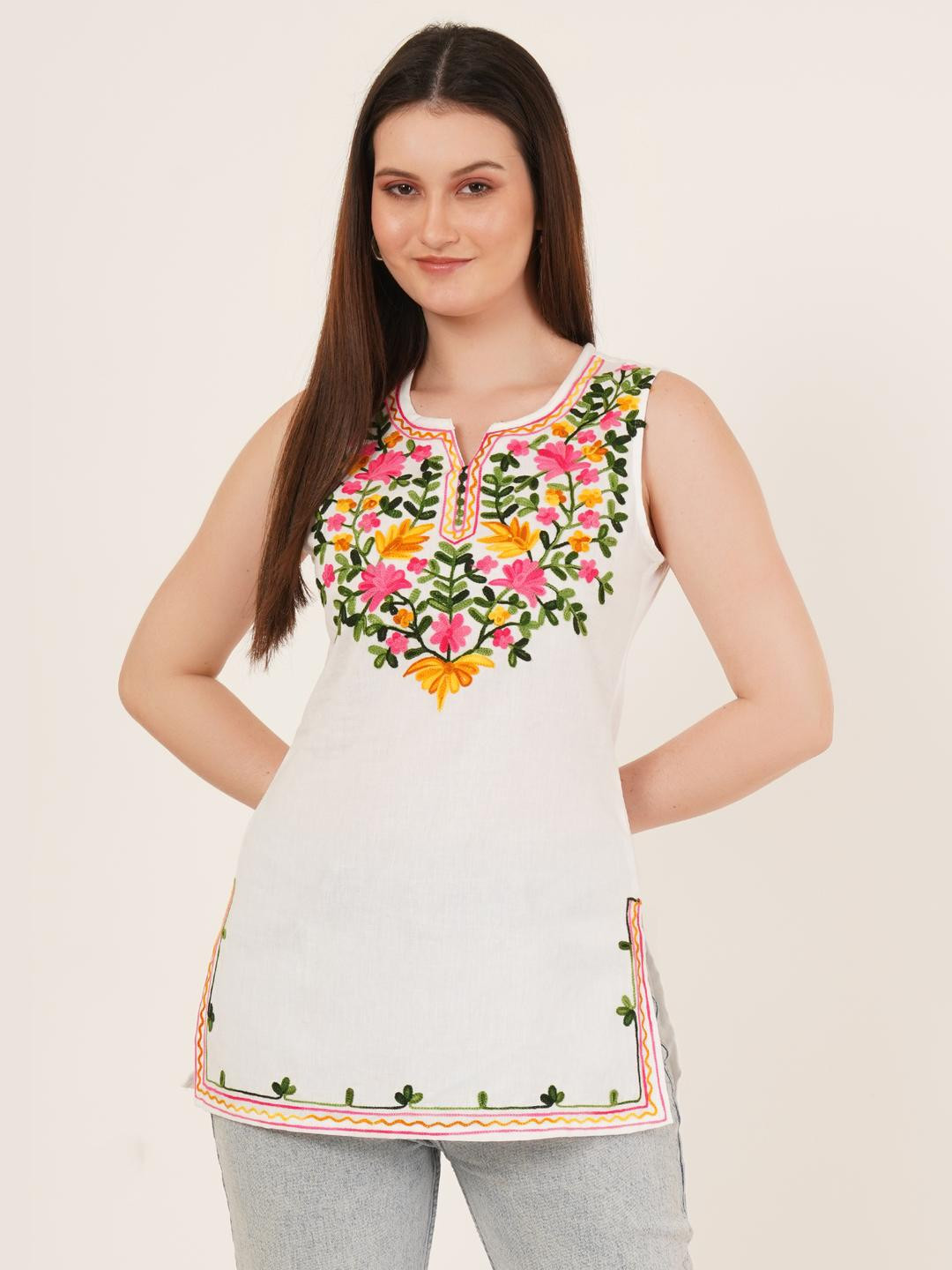 Ethic Glance Women White Tops