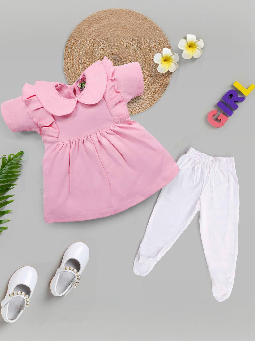 Hijo Kids Wear Girls Pink Clothing Set
