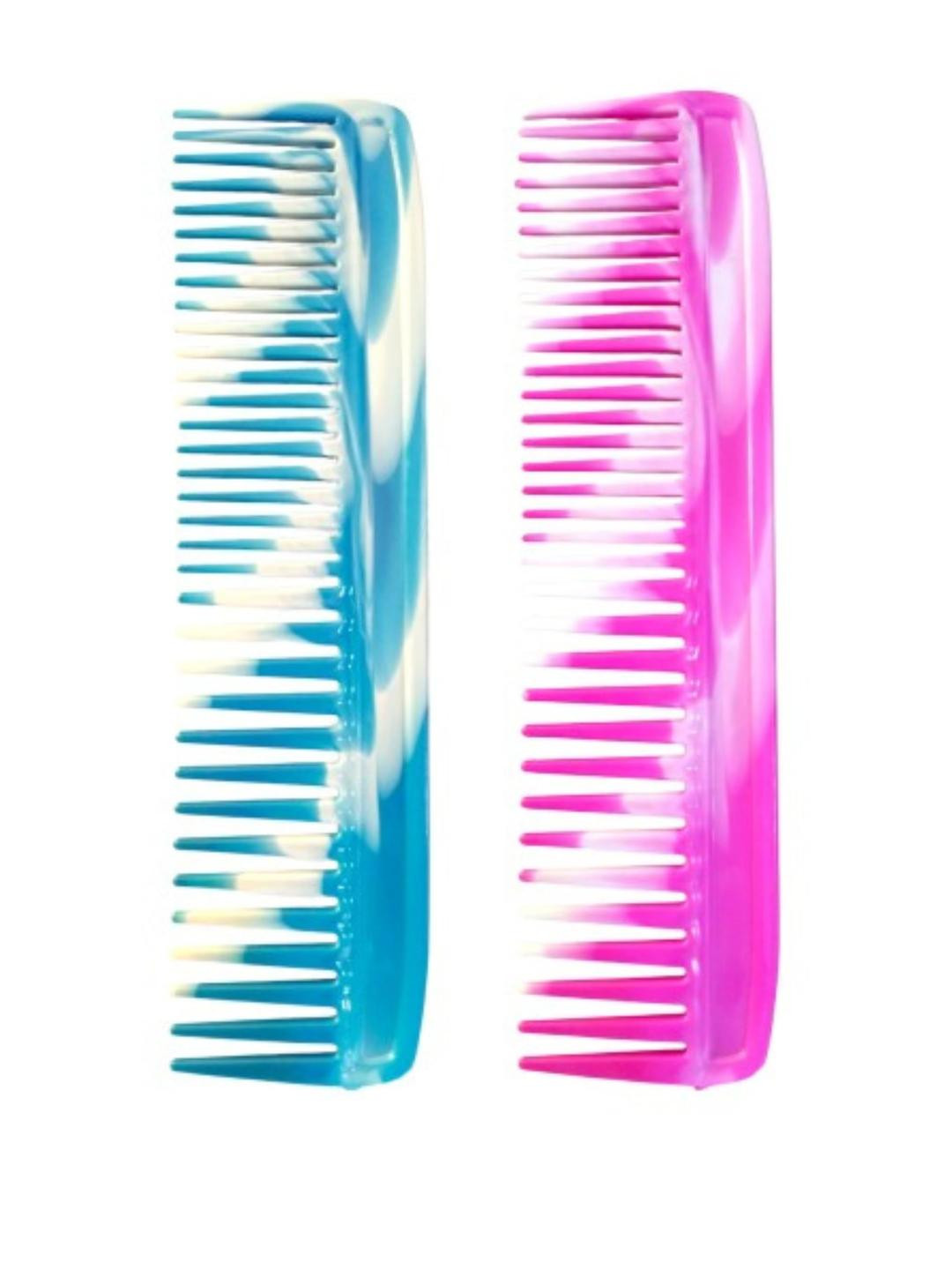 ARPANA BRIGHT Blue & Pink Dual Tooth Design Pack of 2 Hair Comb