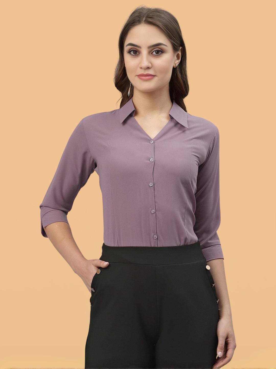 Ethic Glance Women Lavender Shirts