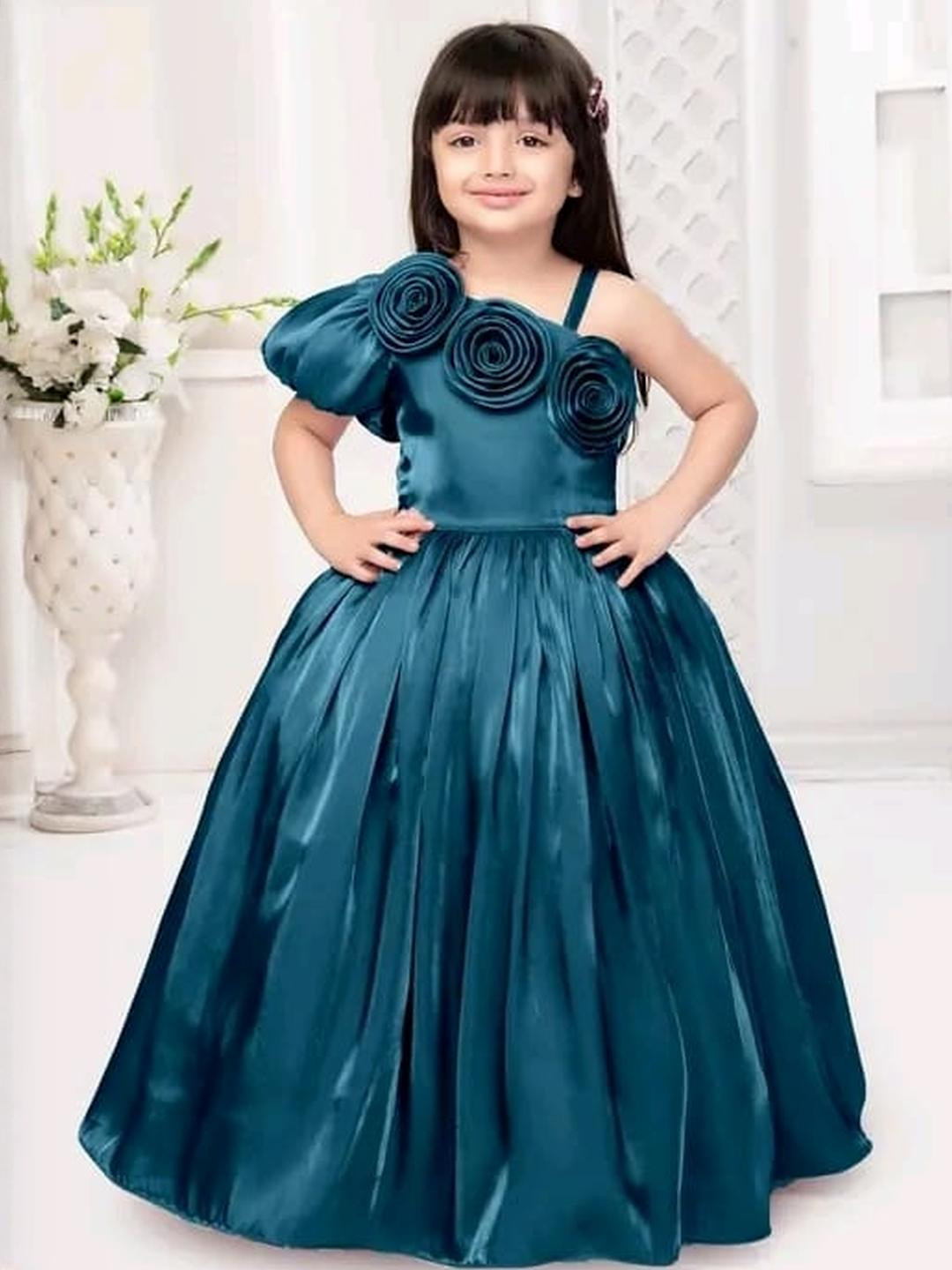 A S POPULAR DRESS Girls Silk Dresses