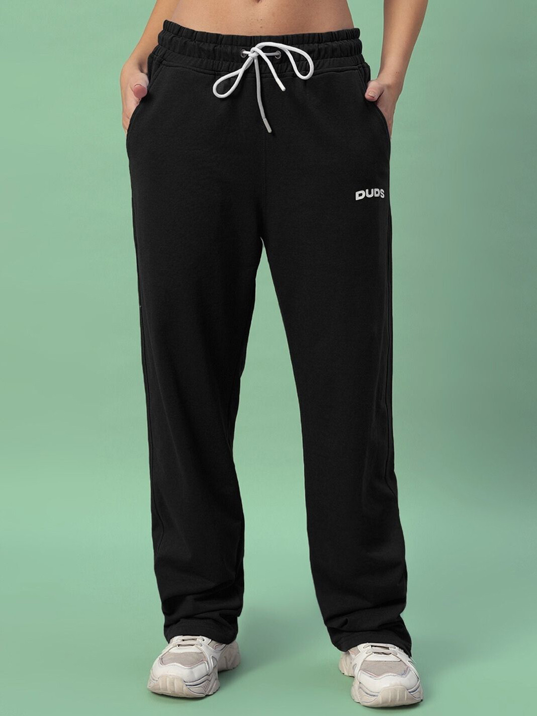 WEARDUDS Women Relaxed Fit Mid-Rise TrackPants
