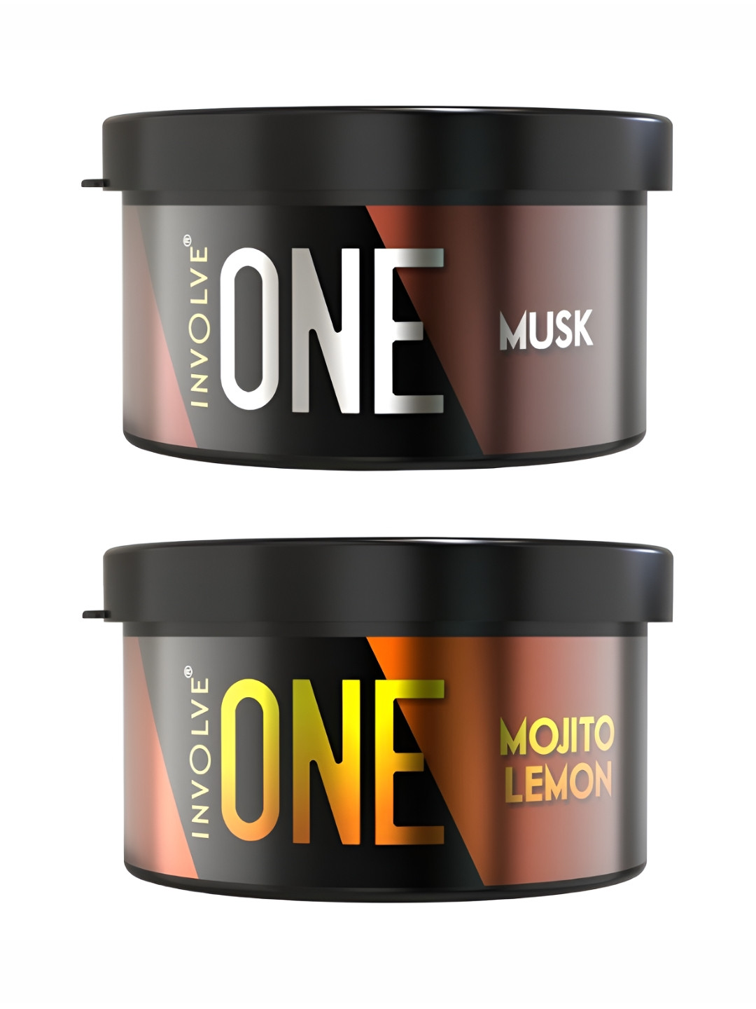 INVOLVE 2 Pieces Musk & Mojito Lemon Car Air Freshener 40 g