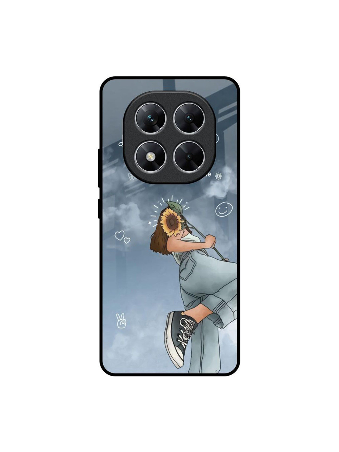 QRIOH Sunflower Spirit Printed Poco X7 5G Back Case Mobile Accessories