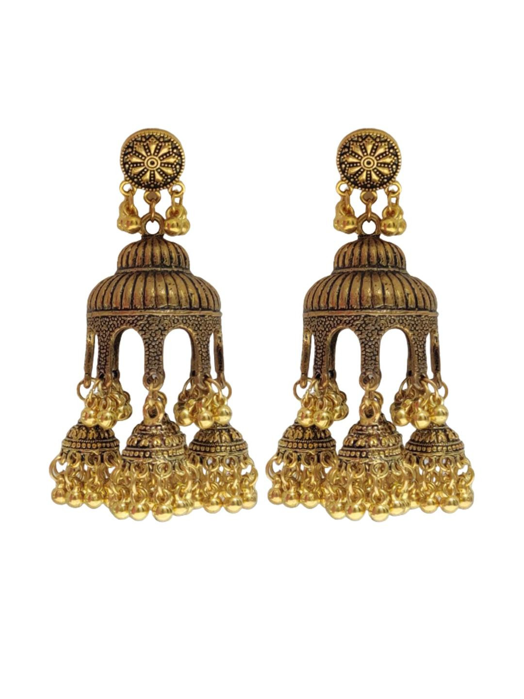 Weariton Women Gold-Plated Jhumkas Earring
