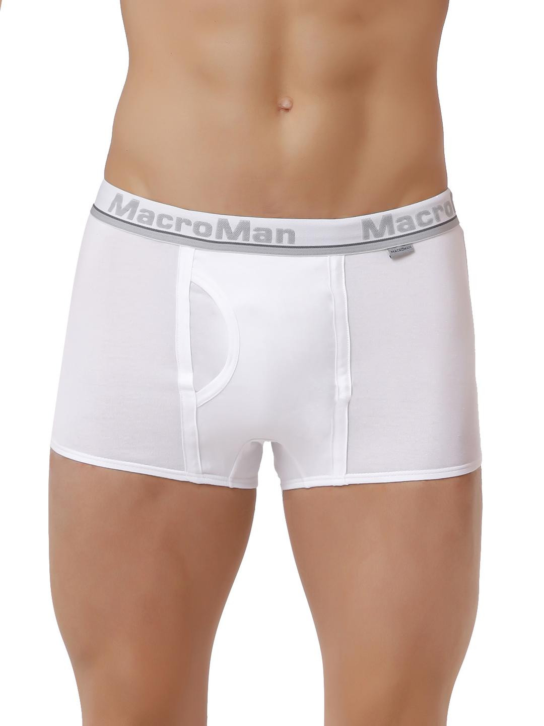 Rupa Macroman Men's White Solid Cotton Mini Trunks Pack of 6