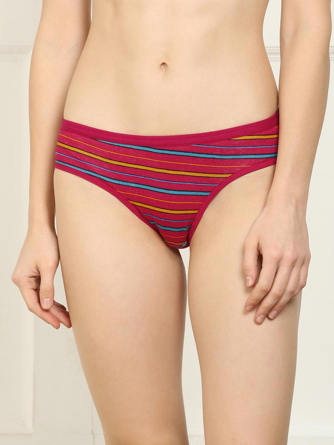 New stylish Red Cotton Hipster Multicolor Panties Pack of 1