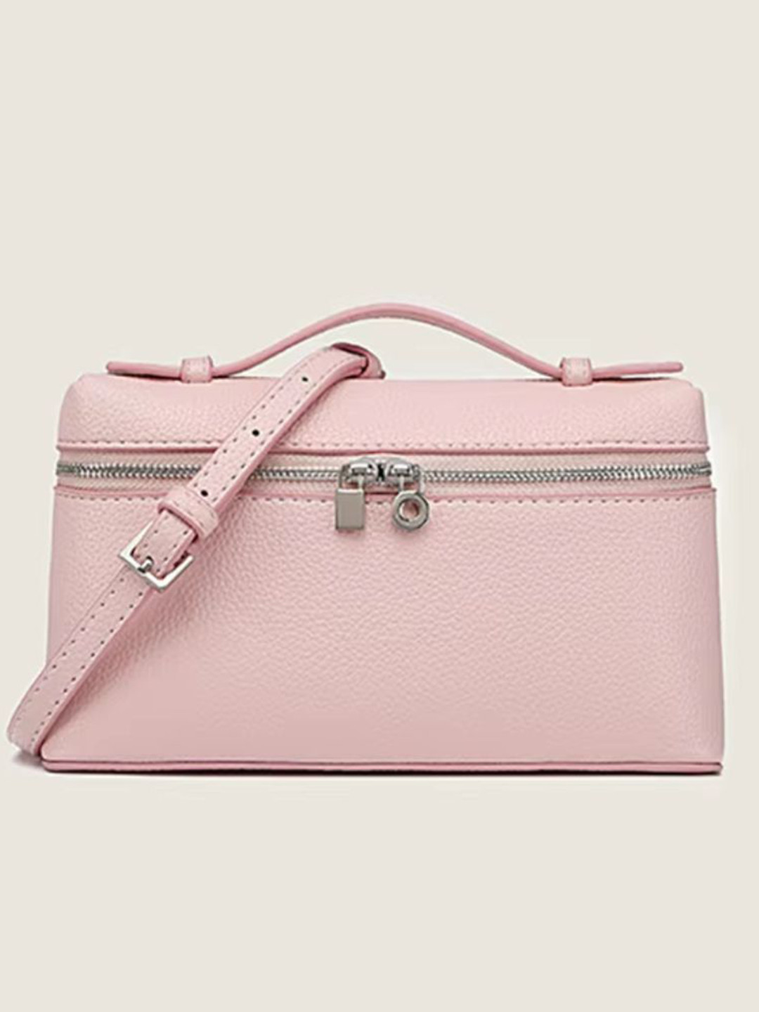 PYB Textured Detachable Strap Handheld Bag