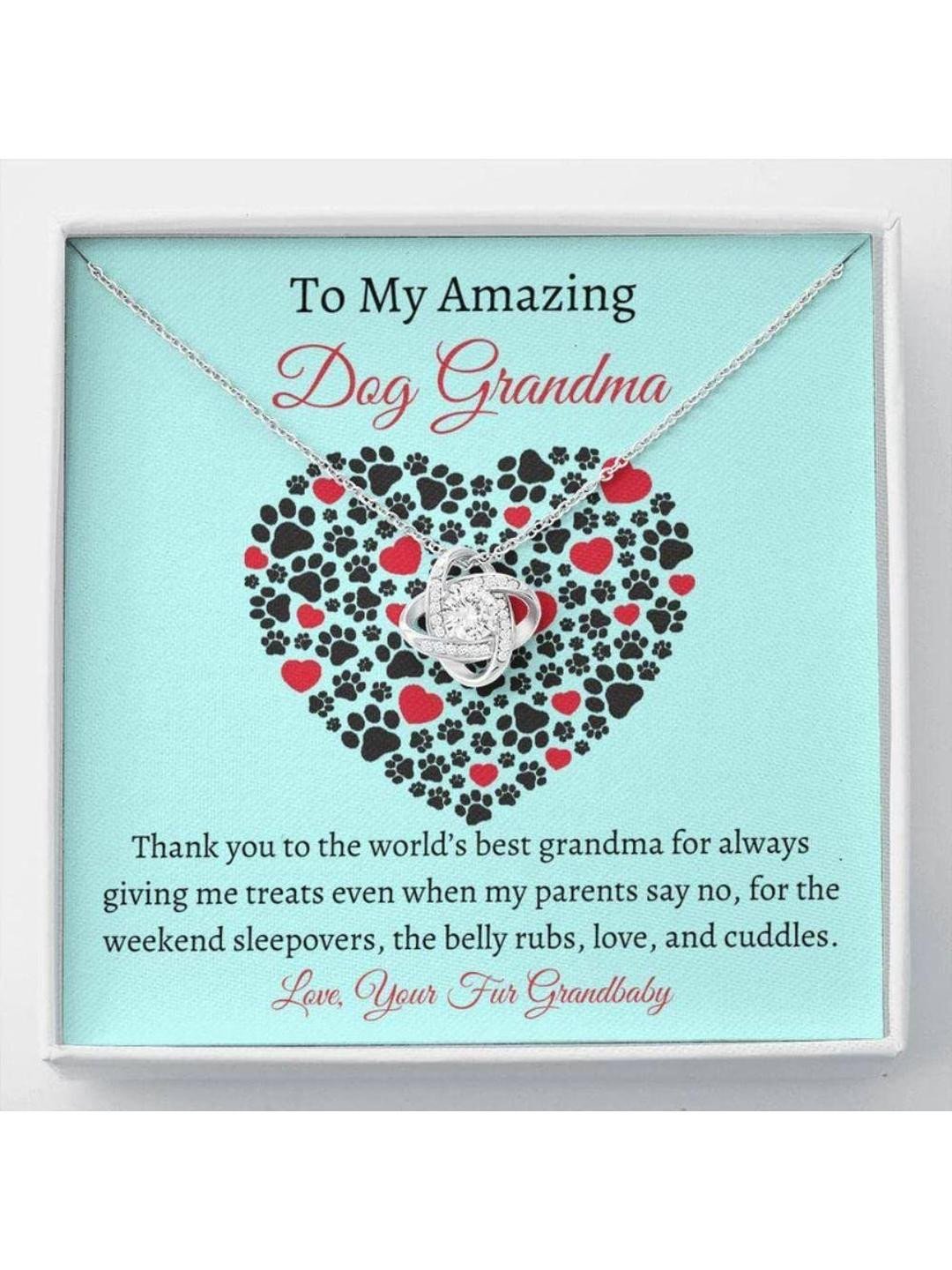 Silver Gift Grandmother Necklace, Best Dog Grandma Dog Nana Necklace Dog Lover Gift Pet Grandparent