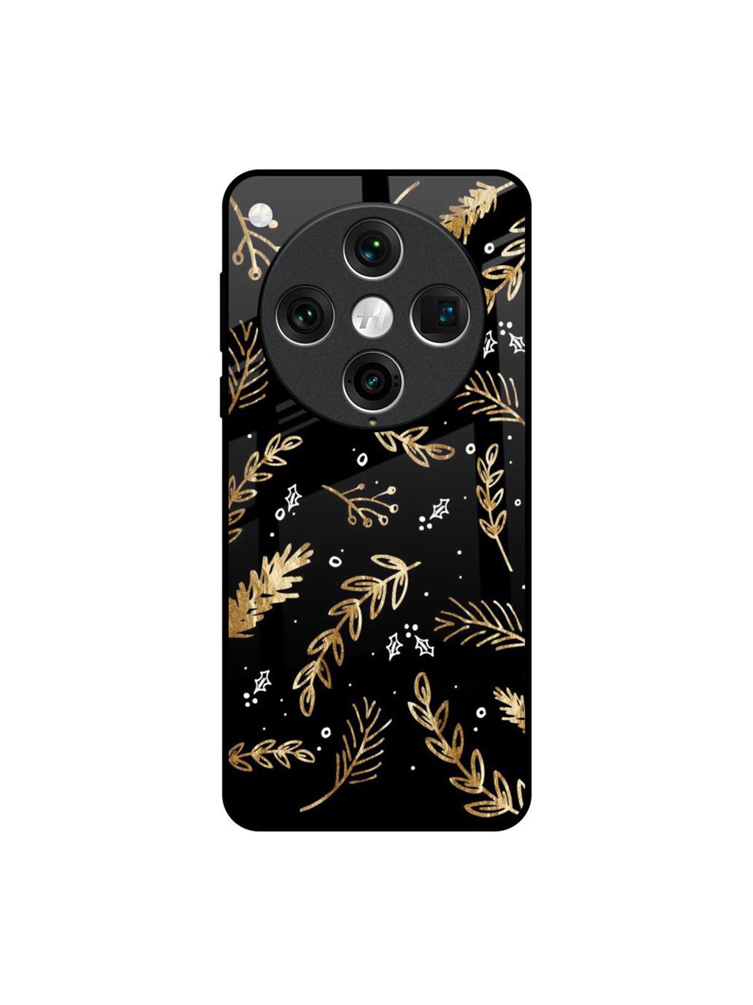 QRIOH Tropical Printed Oppo Find X8 Pro Autumn Leaves Glass Back Case Mobile Accessories