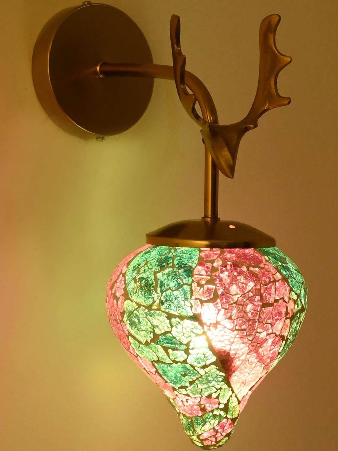 SOMIL Pink & Blue  Glass Decorative Wall Light