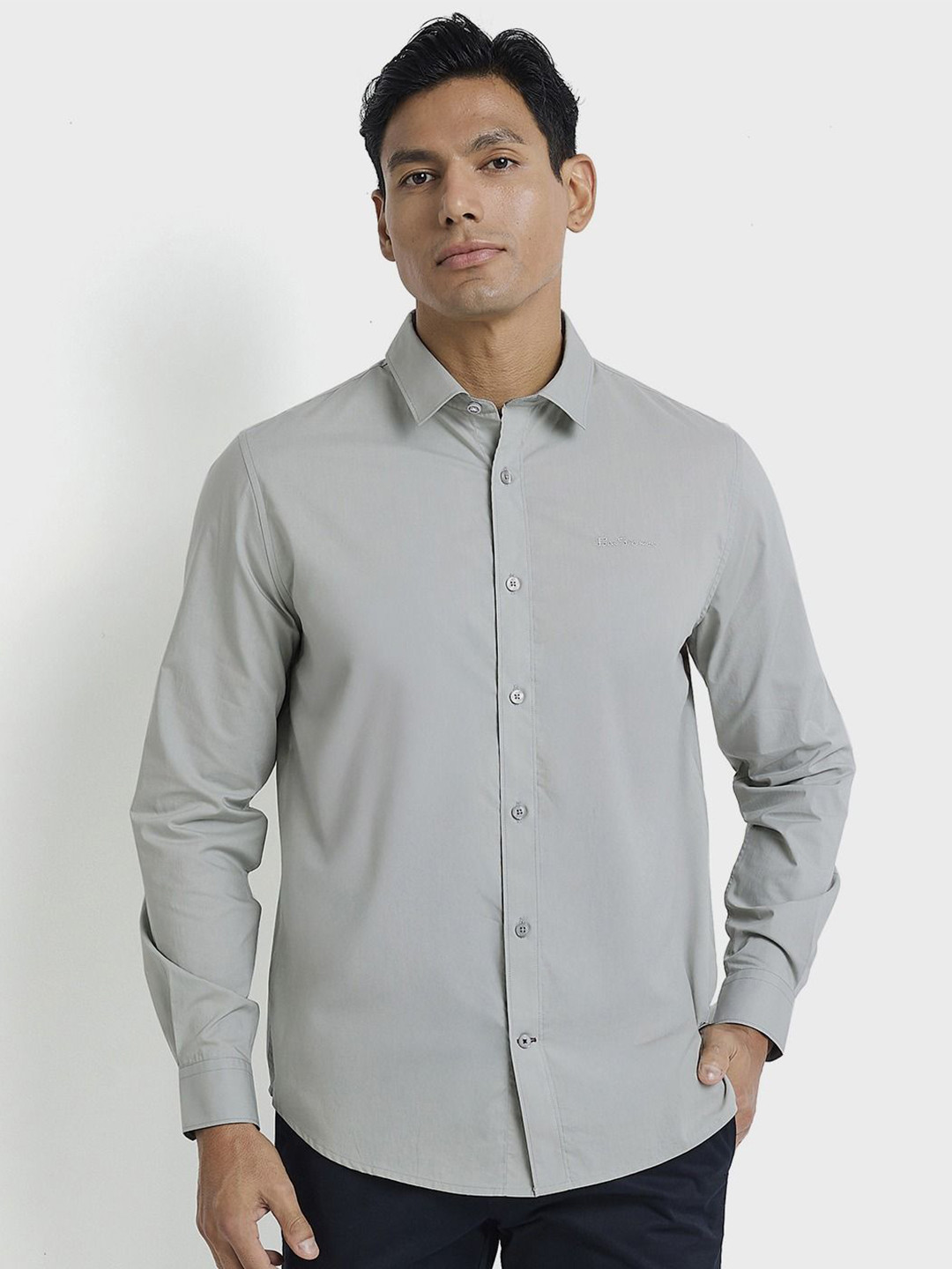BEN SHERMAN Classic Spread Collar Cotton Casual Shirt