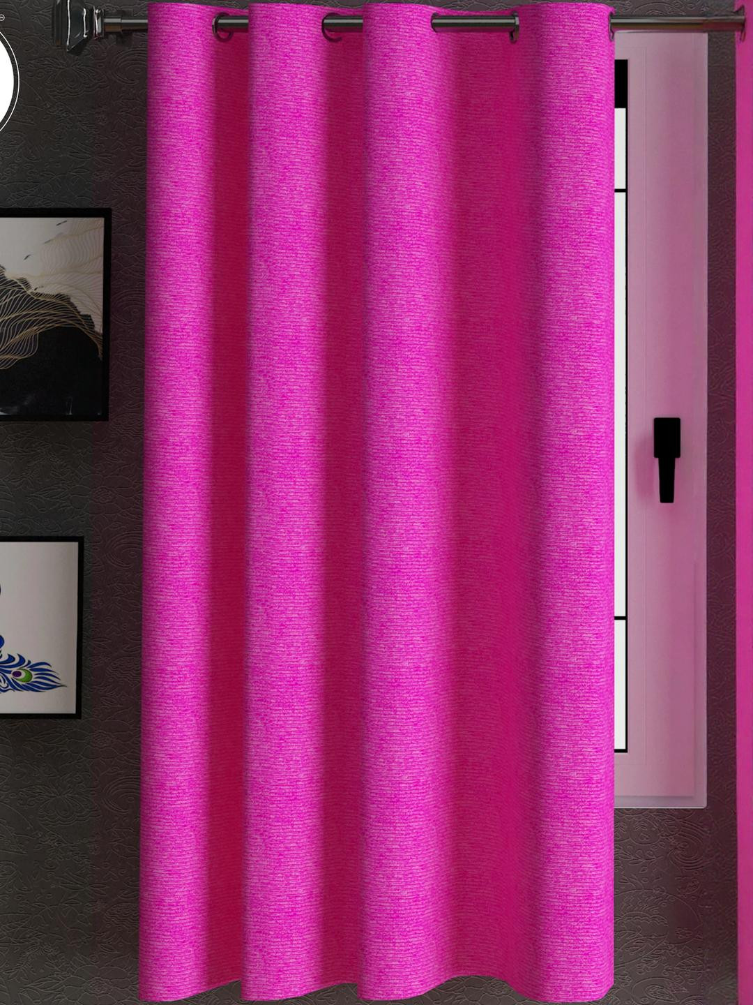 Lunar Days Pink Room Darkening Window Curtains  Set of 1