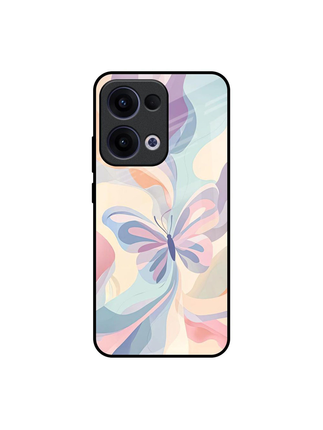 QRIOH Opulent Wings Printed Oppo Reno13 5G Glass Back Case