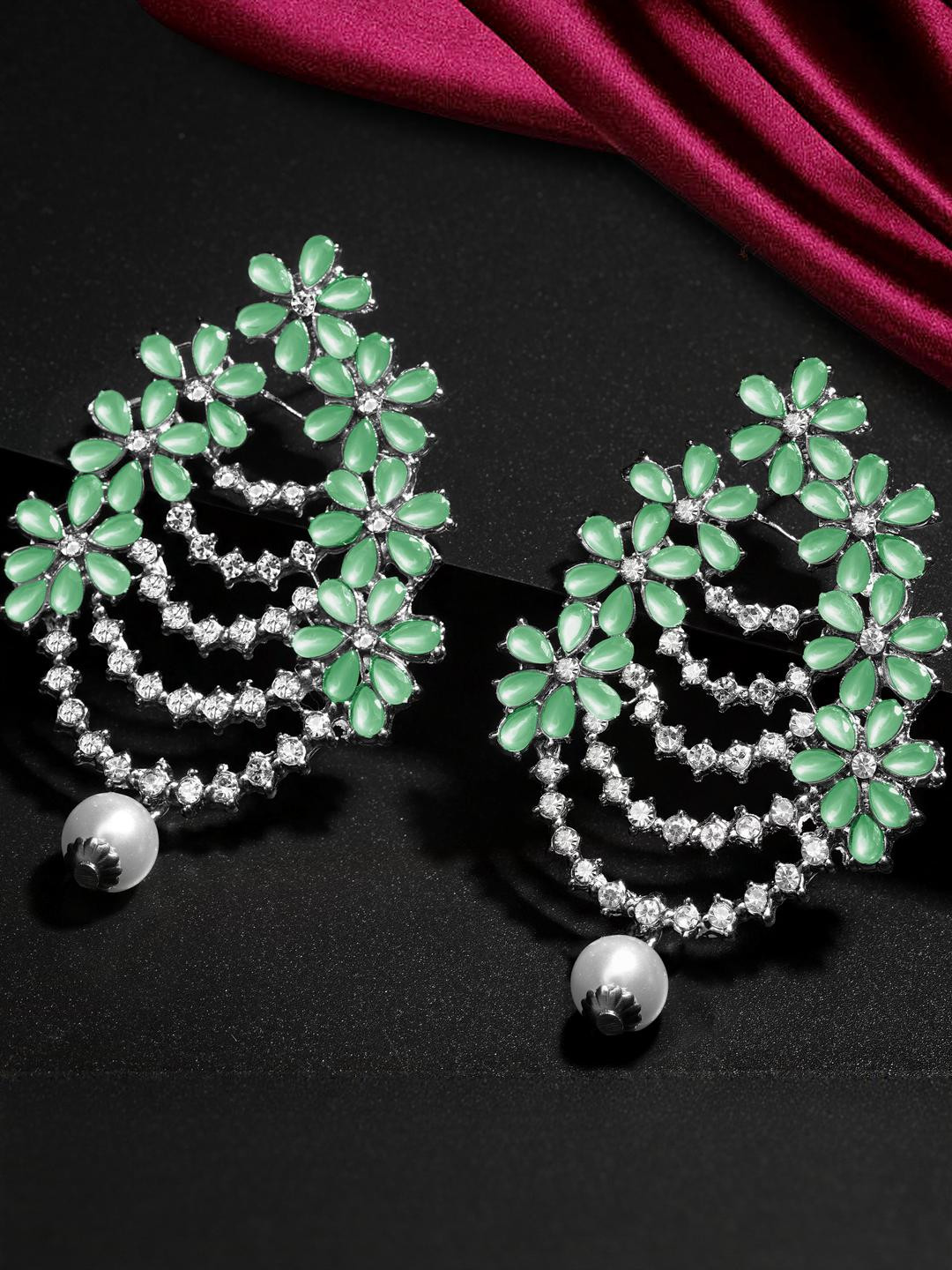 maayeri jewels Floral Drop Earrings