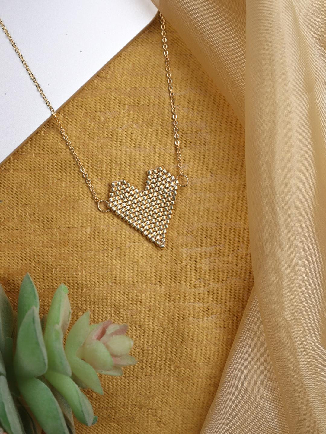 Threads & Beads Brass Gold-Plated heart shaped Chain