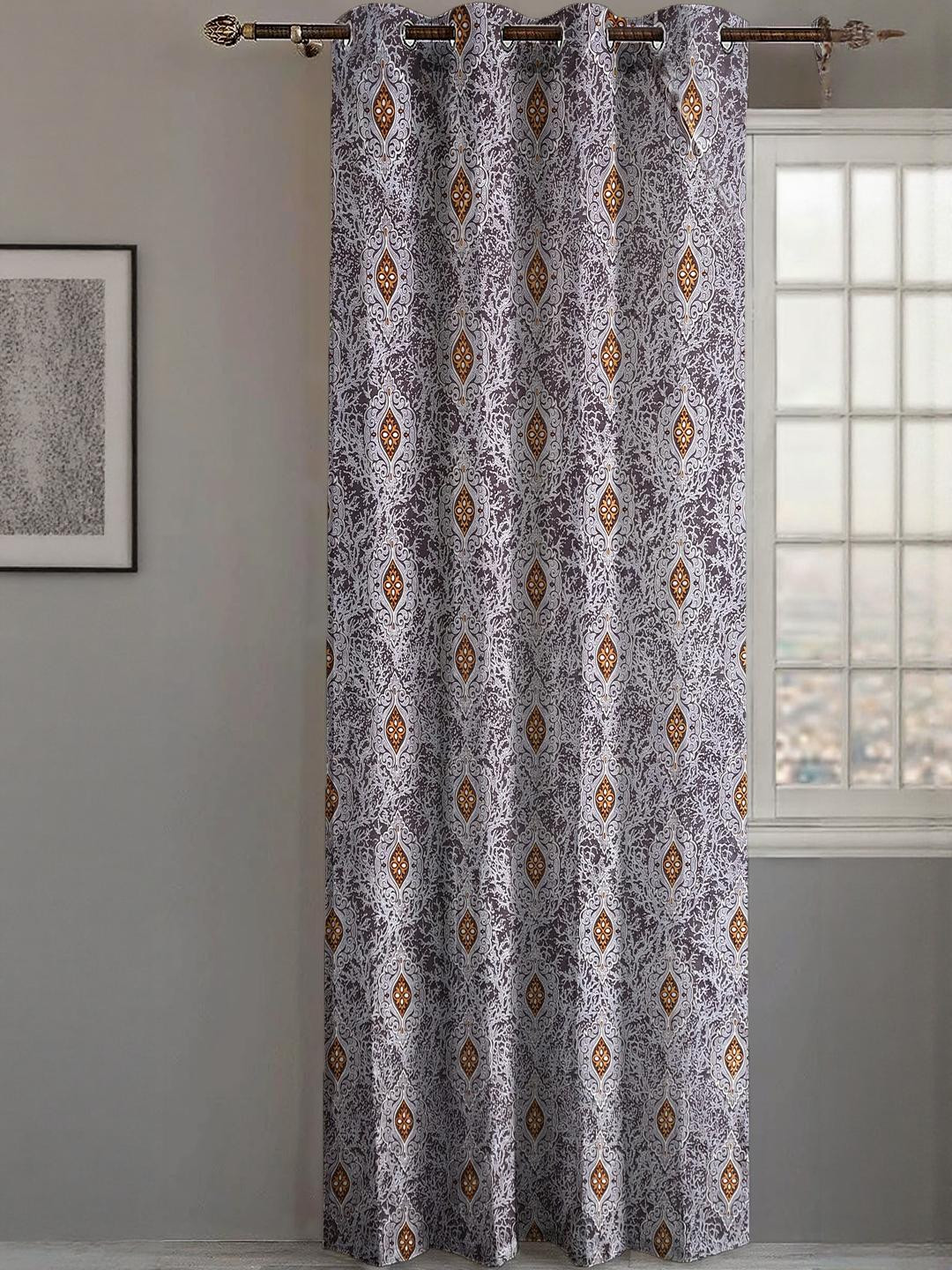 Lunar Days Printed Room Darkening Eyelet Ring Door Curtains