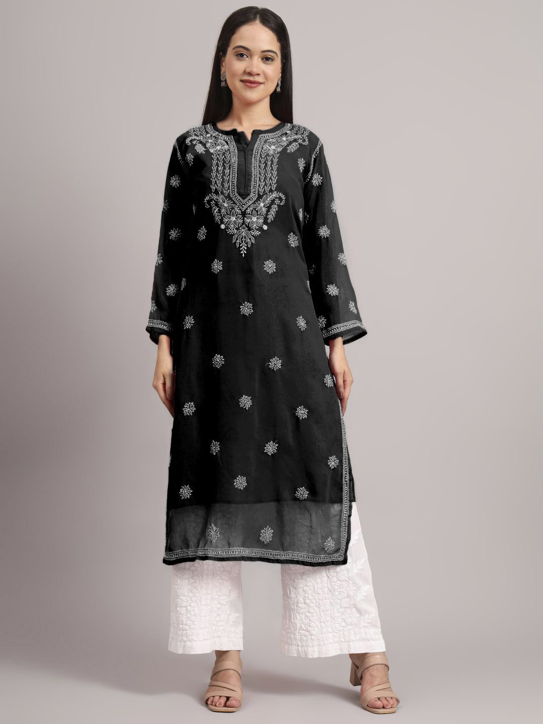 The Chikan Label Women Ethnic Motifs Printed Daily Straight Kurta