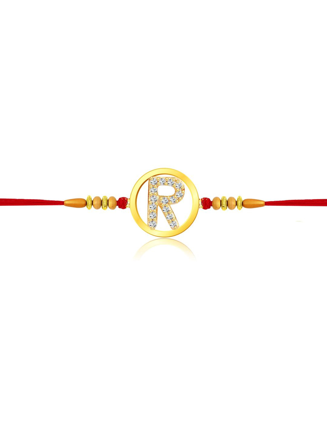 VIVASTRI Multistrand R Letter Rakhi For Brother