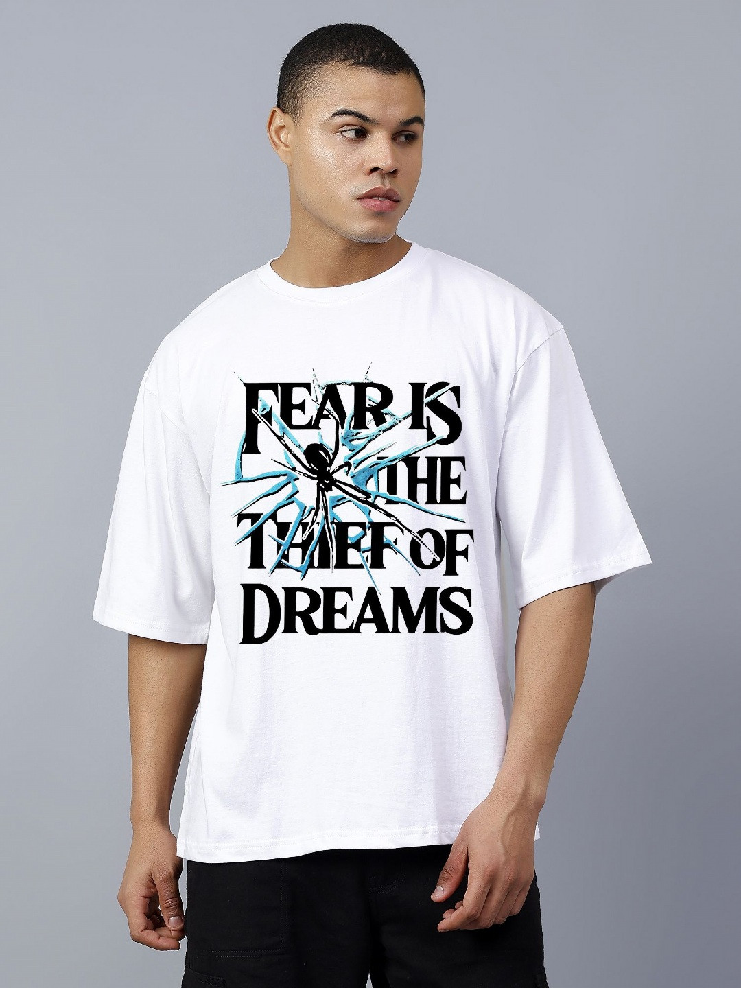 CODE OF HONOUR Typographic Printed Cotton Oversized T-shirt