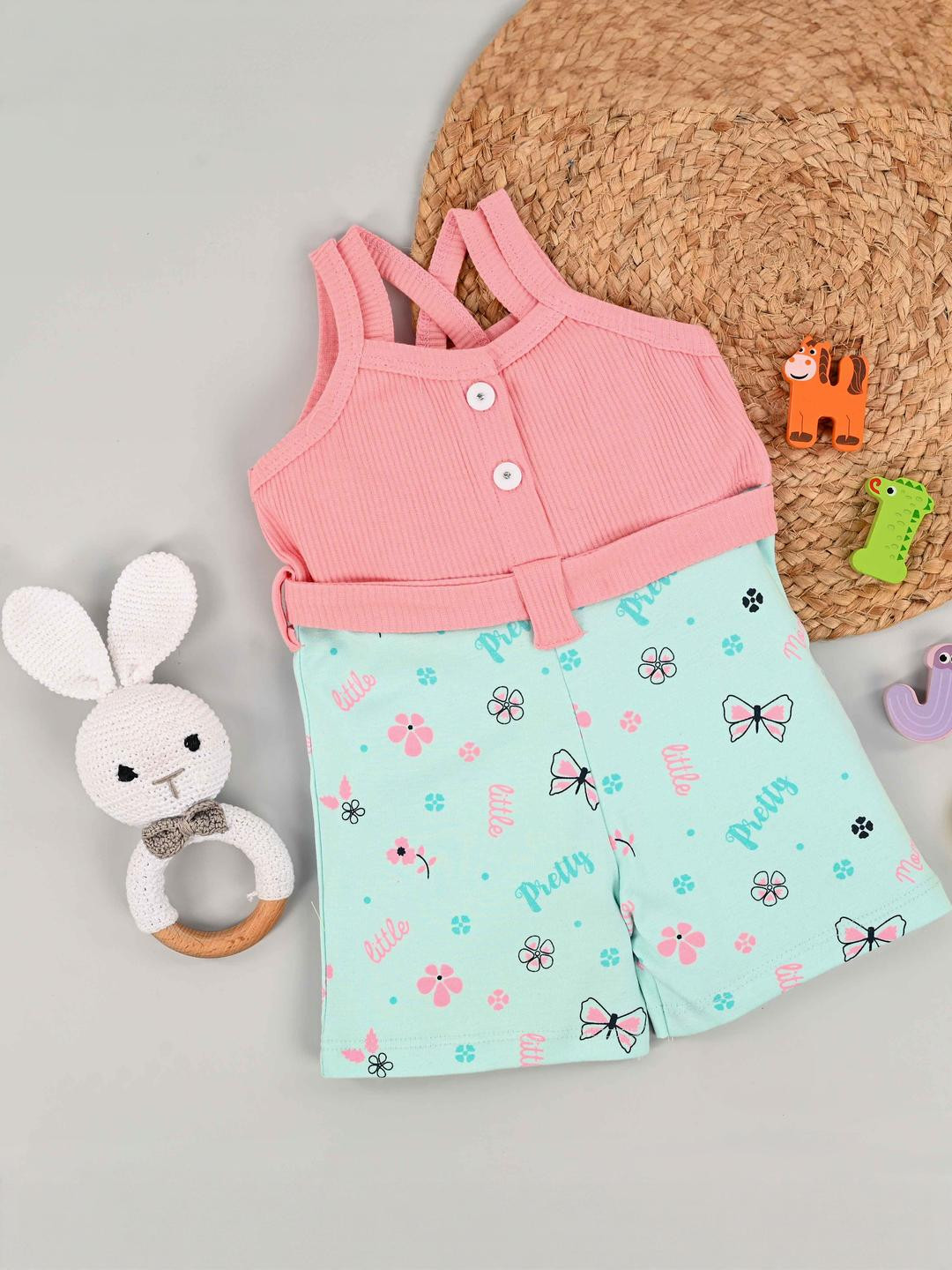 Hijo Kids Wear Girls Printed Jumpsuit