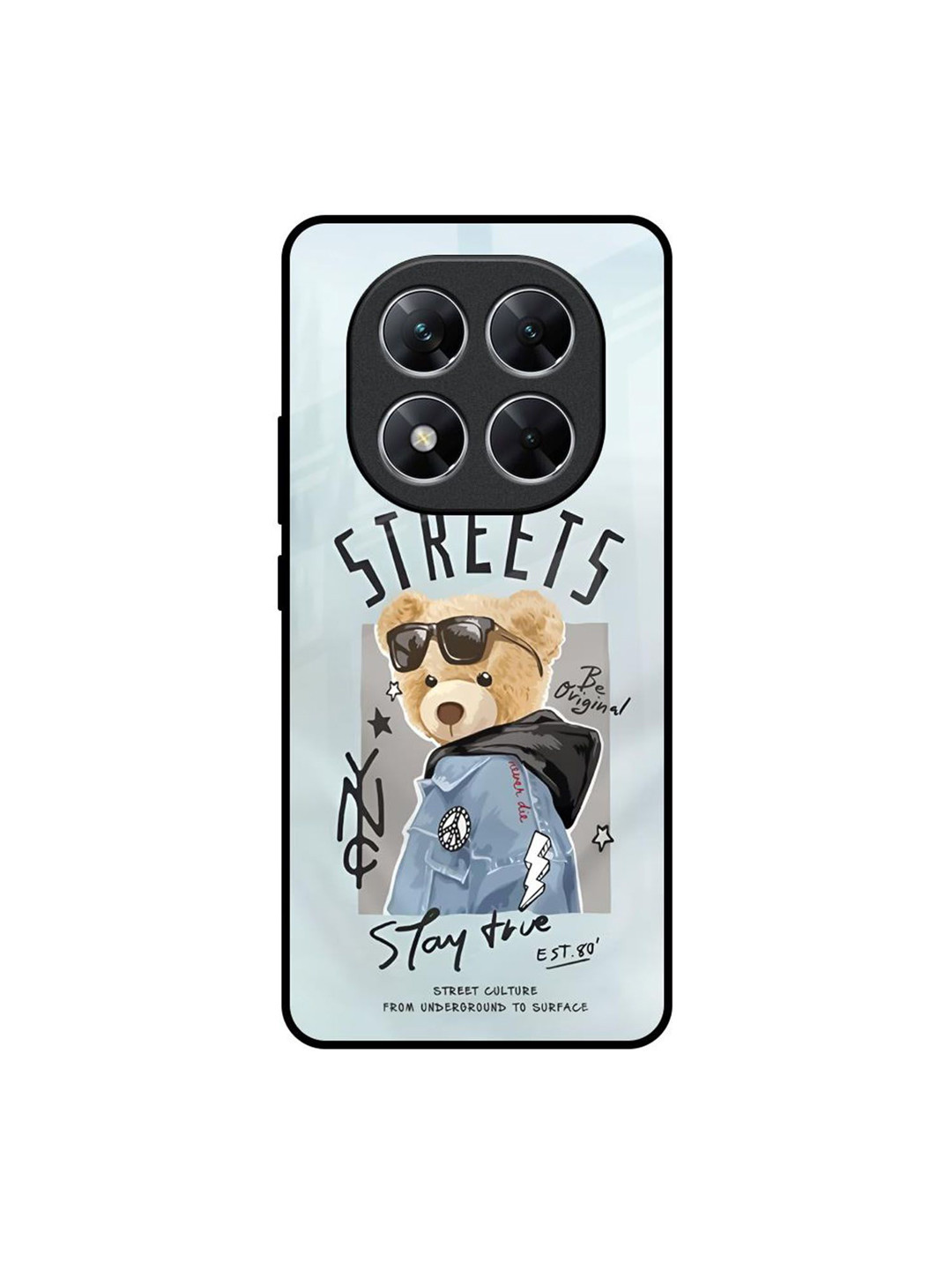 QRIOH Hood Vibe Characters Printed Poco X7 5G Glass Back Case