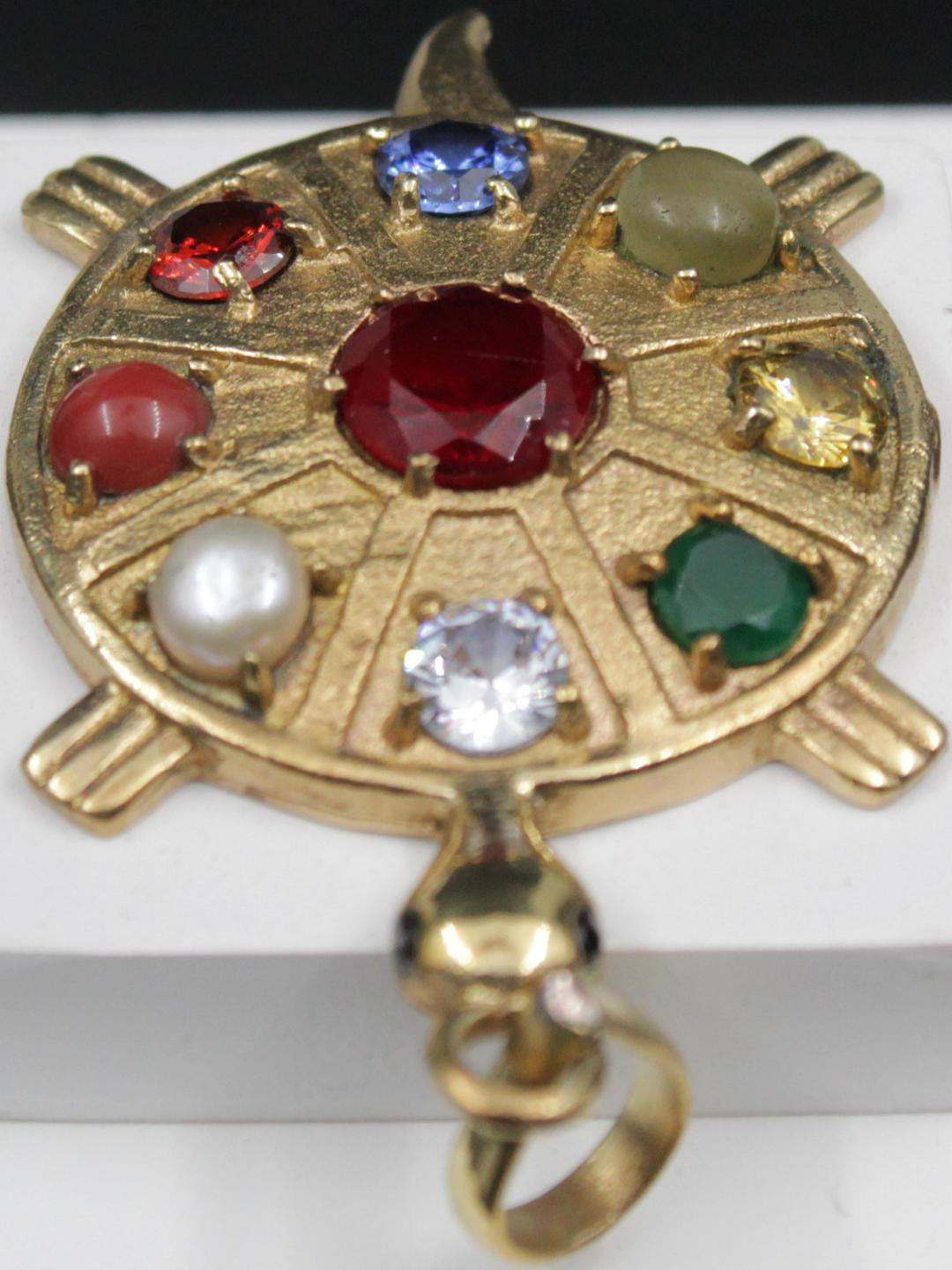 Artificial Navratna Kachua Locket For Men Women