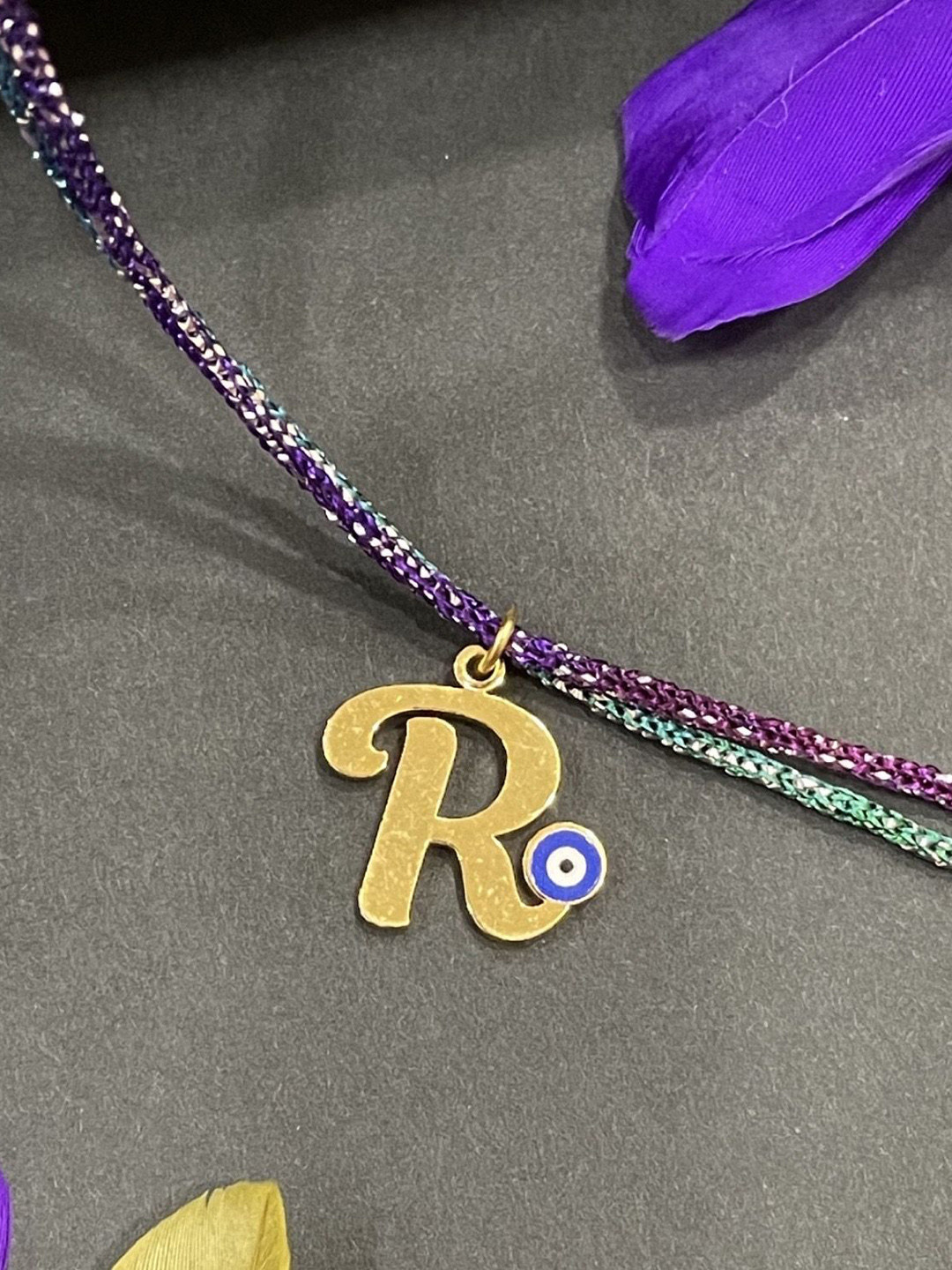 Digital Dress Room R Letter Evil Eye Thread Rakhi