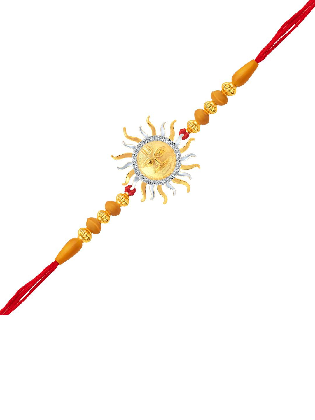 VIVASTRI Multistrand Rudraksha Suryadev Rakhi For Brother