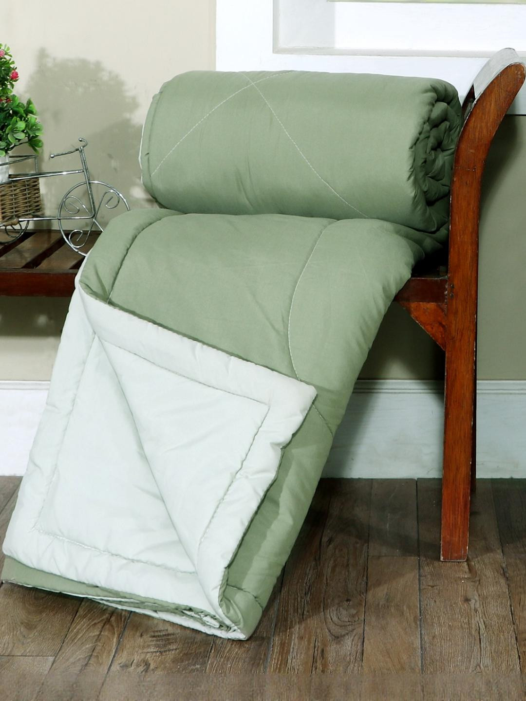 REALDREAM Olive Green AC Room Double Bed Comforter