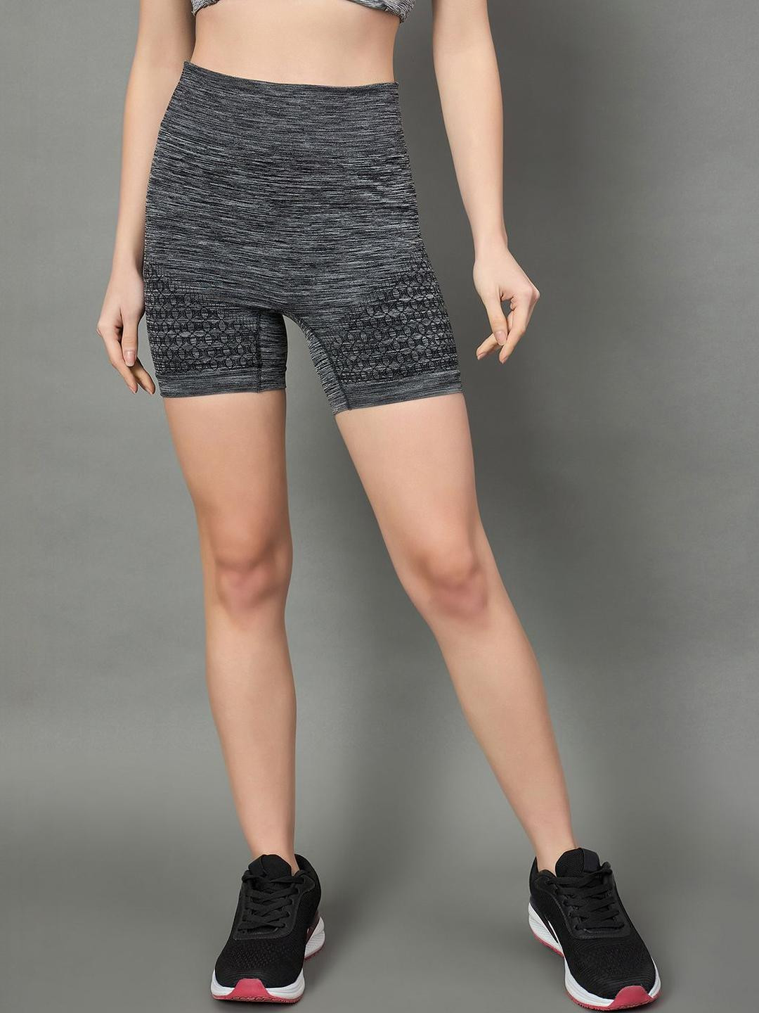 DressBerry Women High-Rise Seamless Jet Running Sports Shorts