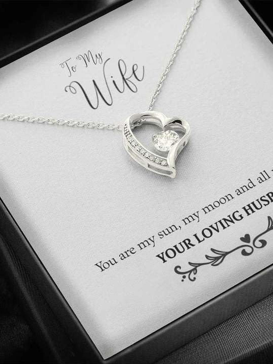 Sterling Silver Gift Best Birthday/Anniversary Gift For Wife - Pure Silver Pendant & Message Card |
