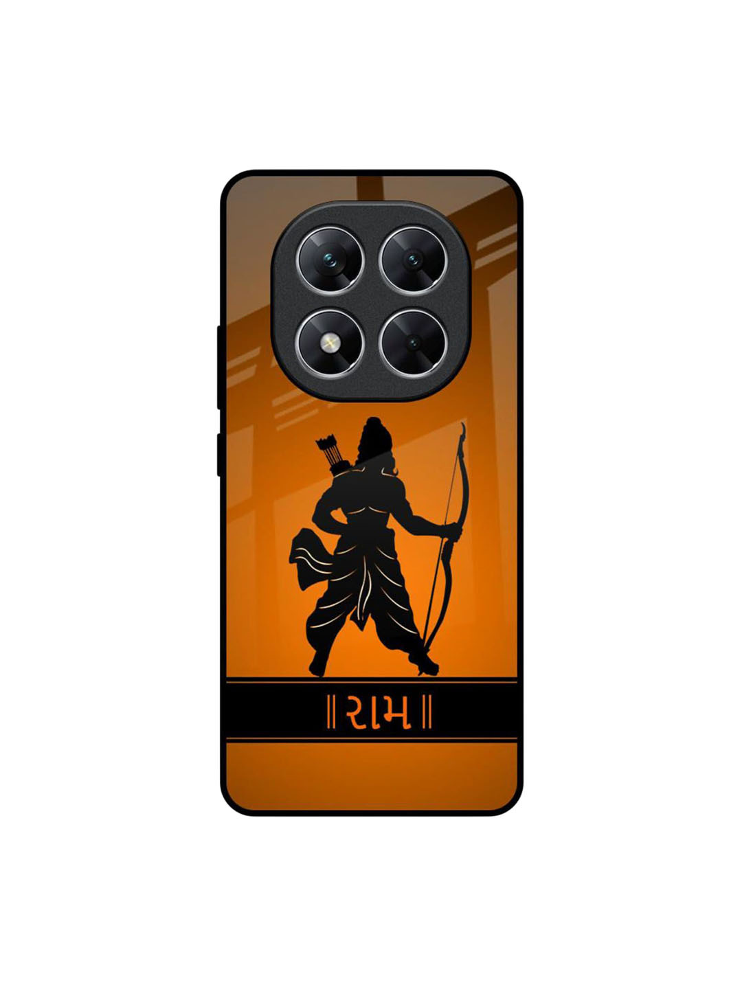 QRIOH Halo Rama Printed Poco X7 5G Glass Case Mobile Accessories