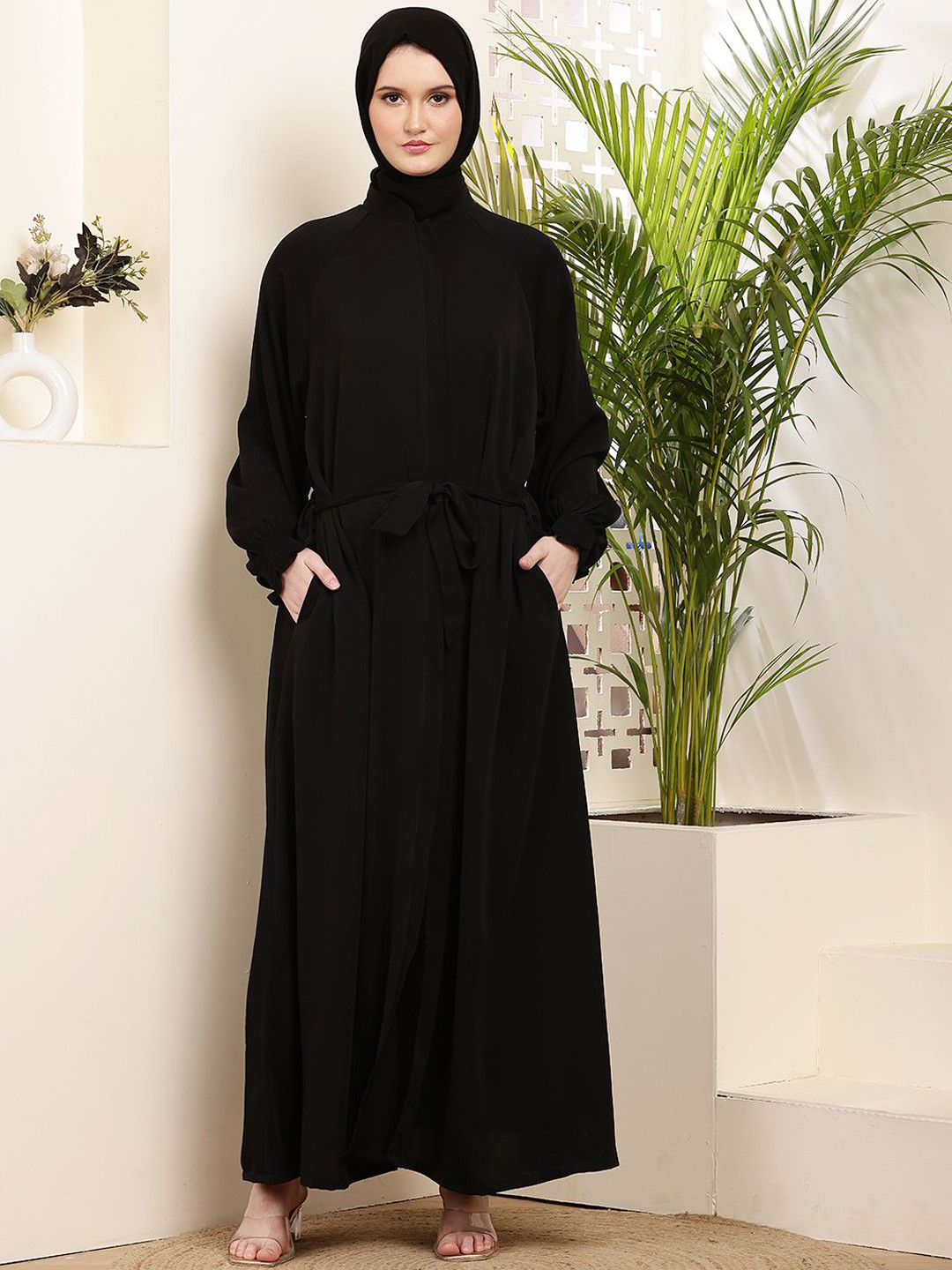 Tawakkul Clothes Mandarin Collar Abaya