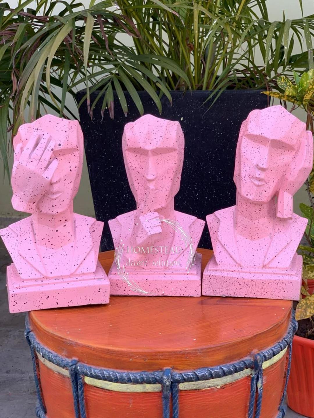 HOMESTEAD DECORE SOLUTION Pink Figurine Showpiece