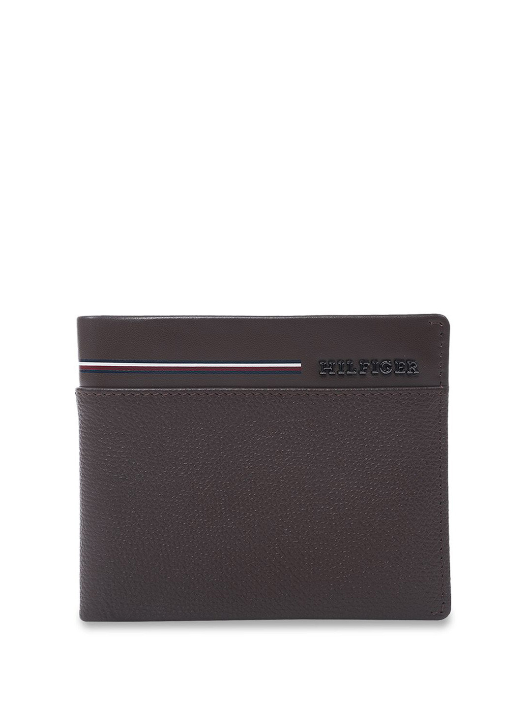 Tommy Hilfiger Nizao Men Brand Logo Leather Two Fold Wallet