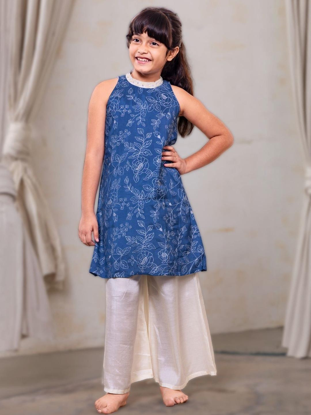 Tura Turi Girls Blue  Kurta Sets